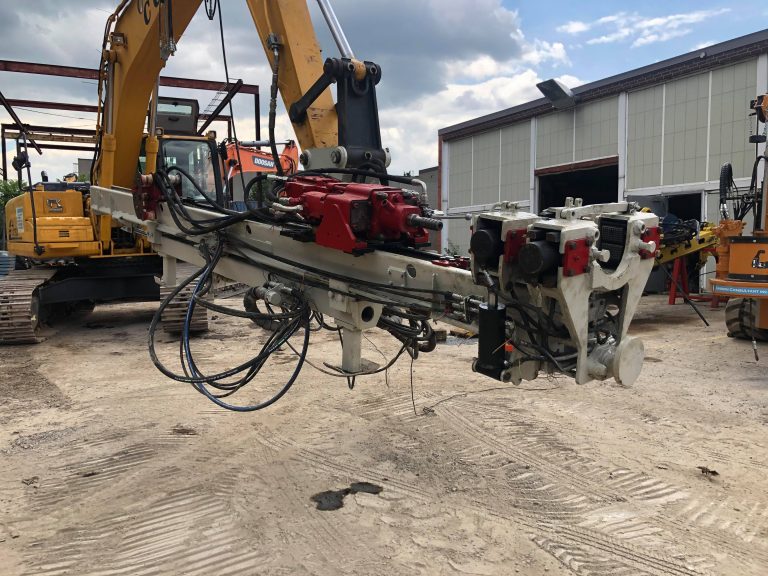 Close-up of job-ready foundation equipment components